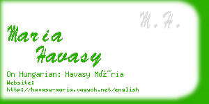 maria havasy business card